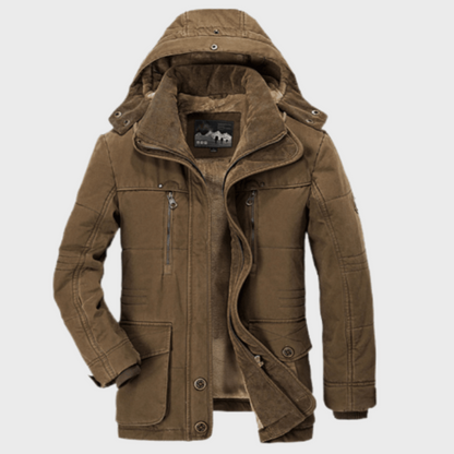 Kieran - Thick Winter Jacket for Men with Hood and Deep Pockets