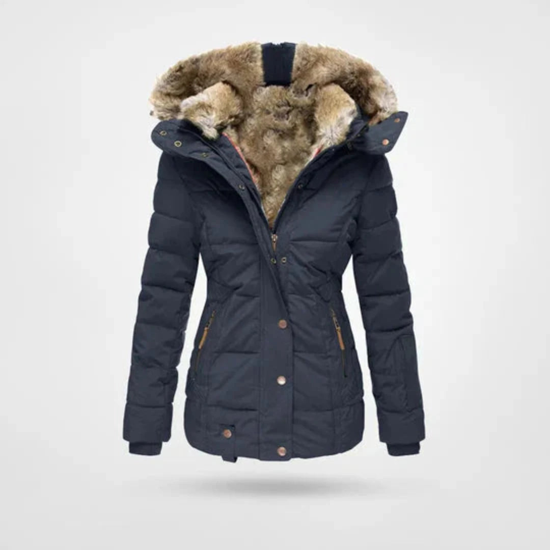 Jessamine - Warm Waterproof Winter Jacket with Lining and Hood