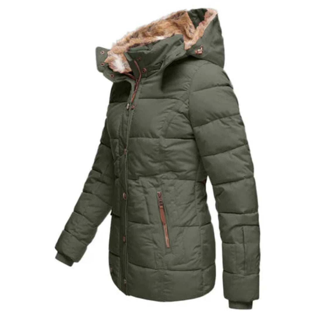 Jessamine - Warm Waterproof Winter Jacket with Lining and Hood